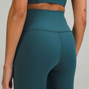 LULULEMON Green Jasper Wunder Train High Rise Leggings - 28" size 10